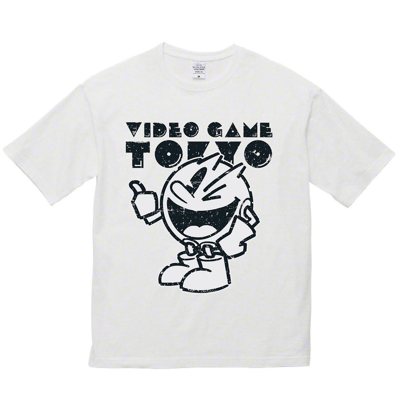 パックマン　ビッグシルエットTシャツ　ホワイト